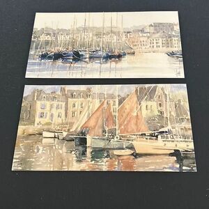 French Oversized Nautical Watercolor Postcards